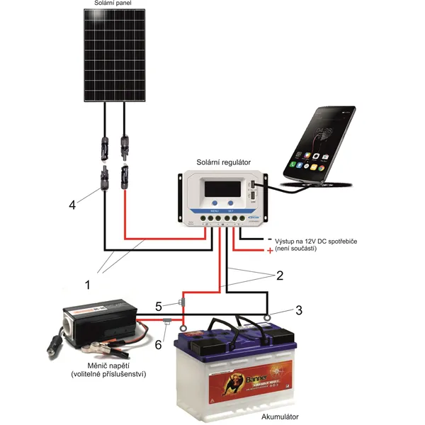PWM solárny regulátor EPever 10A 12/24V s LCD displejom séria VS