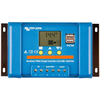 PWM solárny regulátor Victron Energy BlueSolar-LCD&USB 5A