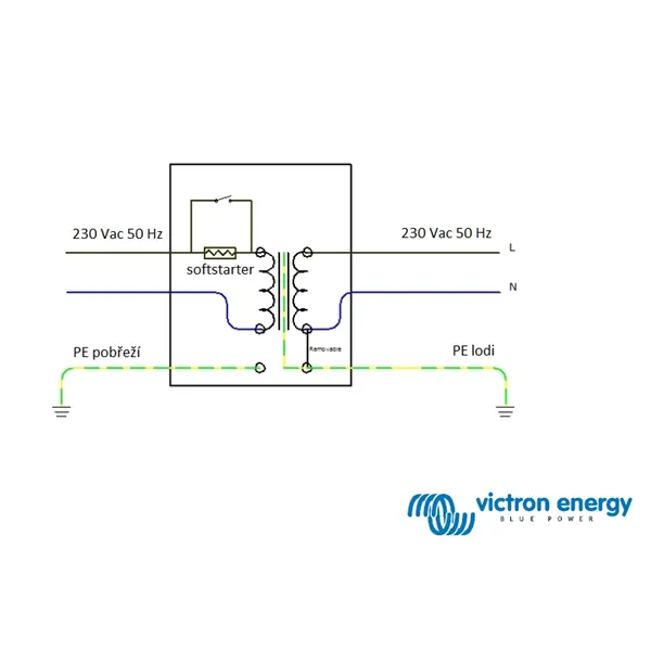 Oddeľovací transformátor Victron 3600 W, vstup 115/230 V, výstup 115/230 V